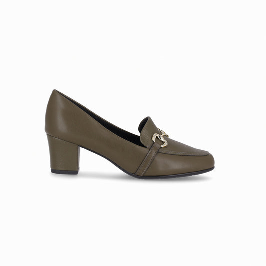 Zapatilla tacón medio con eslabón – Laura