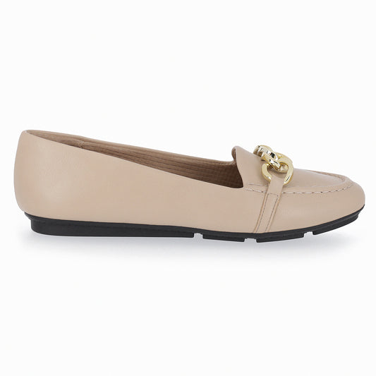 Mocasín de cuña baja con cadena frontal - Michele