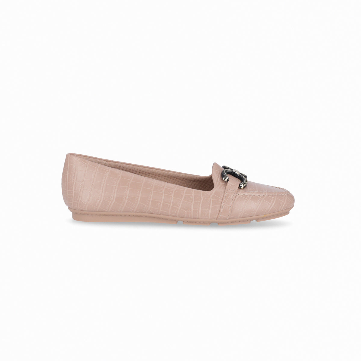 Balerina tacón bajo con textura croco - Michele