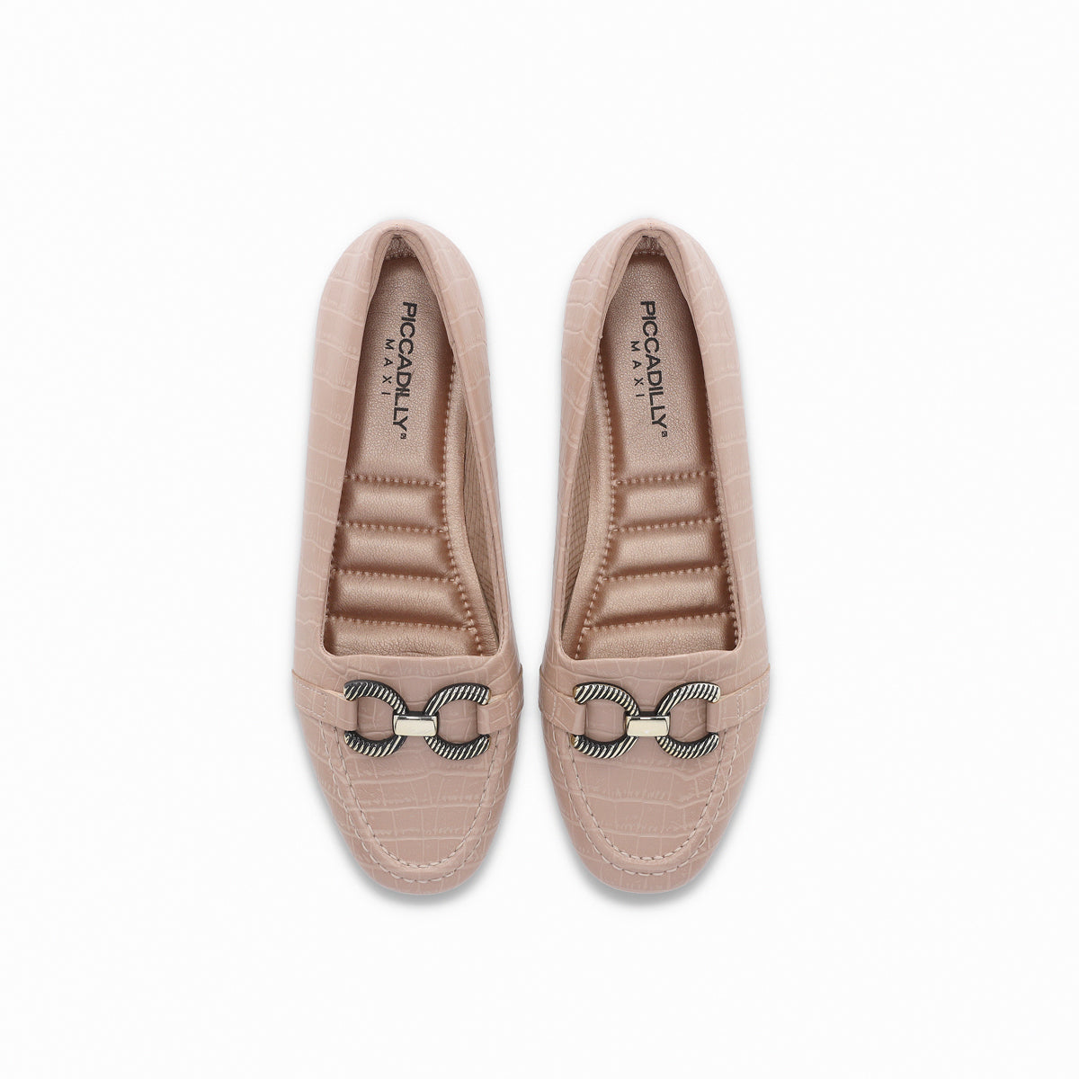 Balerina tacón bajo con textura croco - Michele