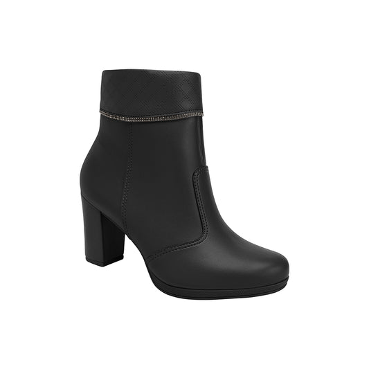 Botín clásico de tacón alto con textura en la parte superior - Deise