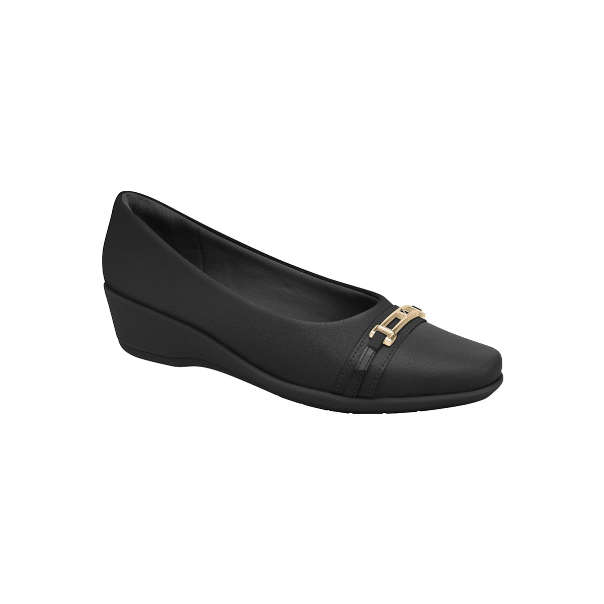 Zapato cap toe cuña media y hebilla para mujer – Ivone