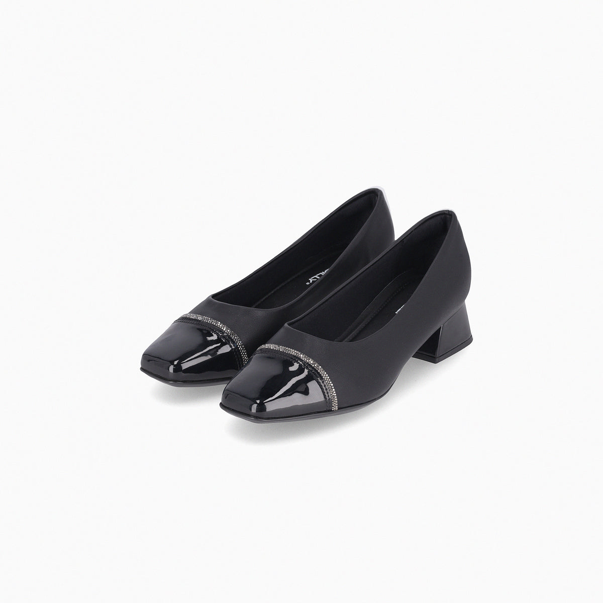 Zapatilla tacón medio punta cuadrada – Tati