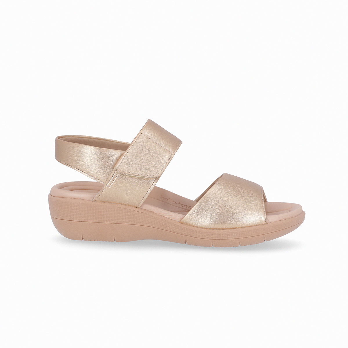Sandalia de cuña media con velcro - Fascitis