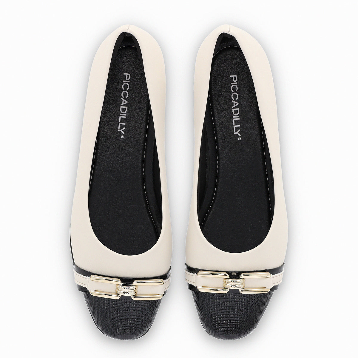 Balerina cuña baja 1.5 cm cap toe y eslabones - Raquel