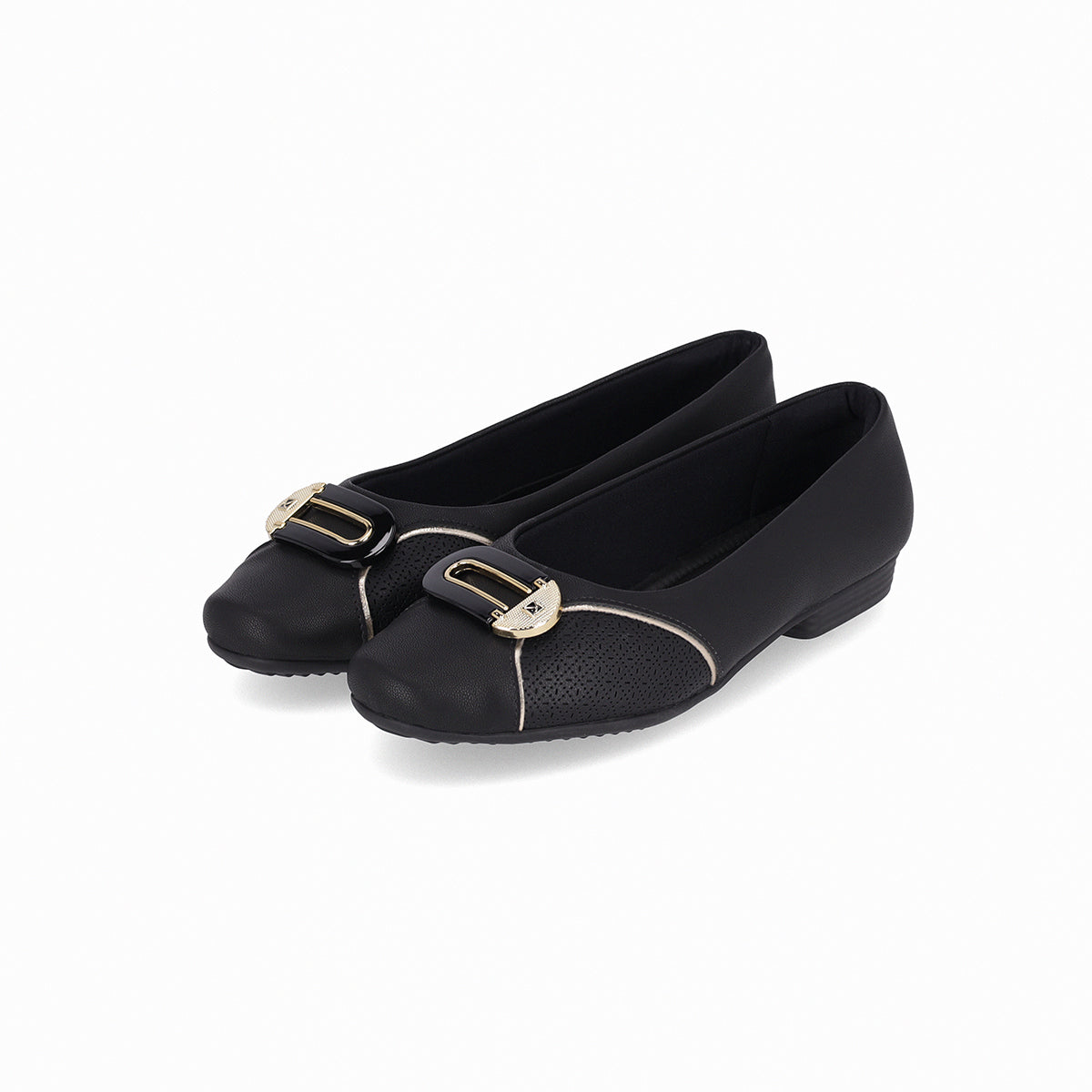 Balerina con líneas y hebilla ovalada – Raquel