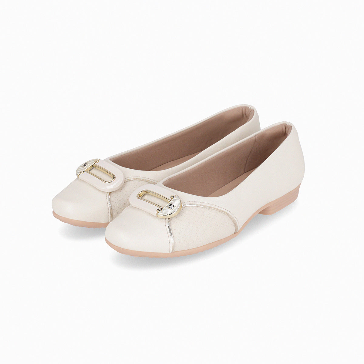 Balerina con líneas y hebilla ovalada – Raquel