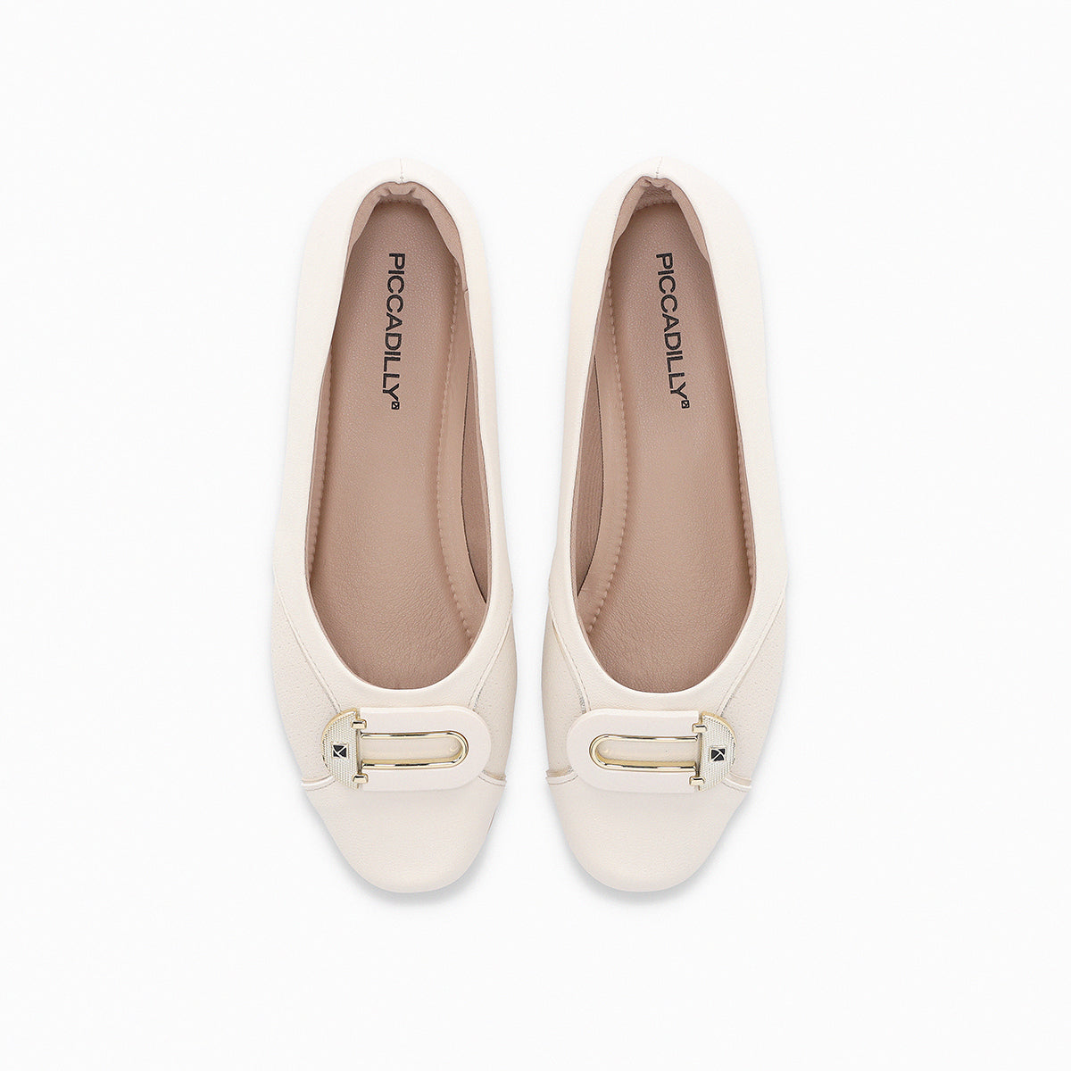 Balerina con líneas y hebilla ovalada – Raquel