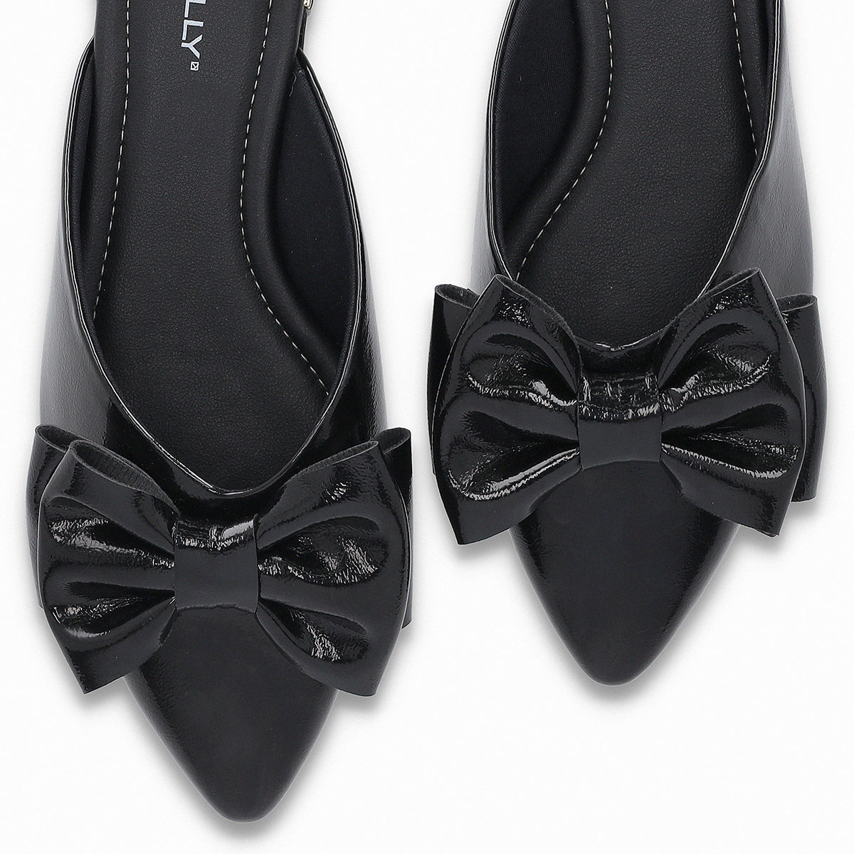 Mules de tacón bajo con moño – Ana