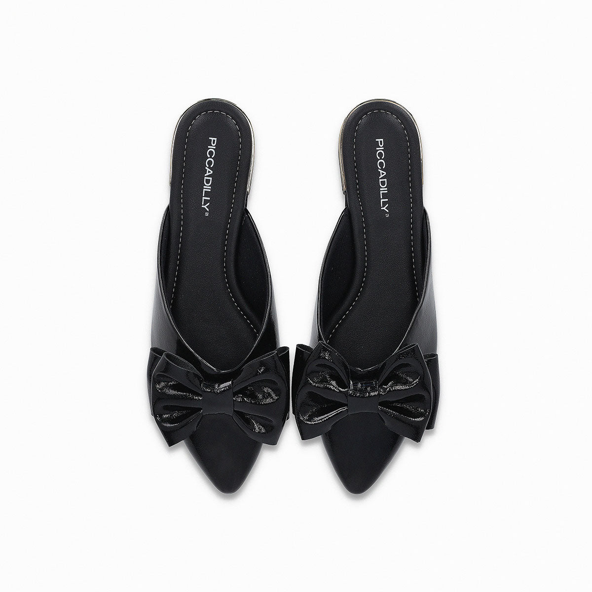 Mules de tacón bajo con moño – Ana