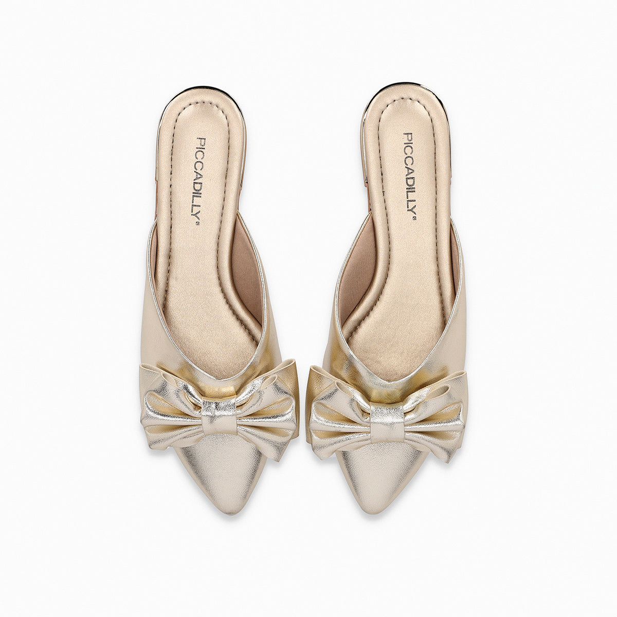 Mules de tacón bajo con moño – Ana