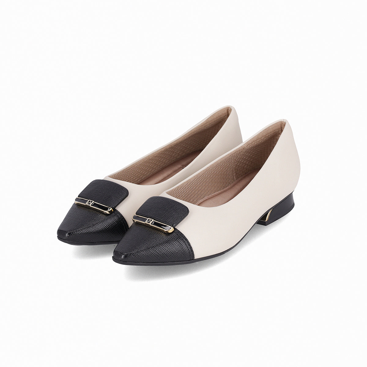 Zapatos cap toe puntera en punta y tacón bajo – Silvia