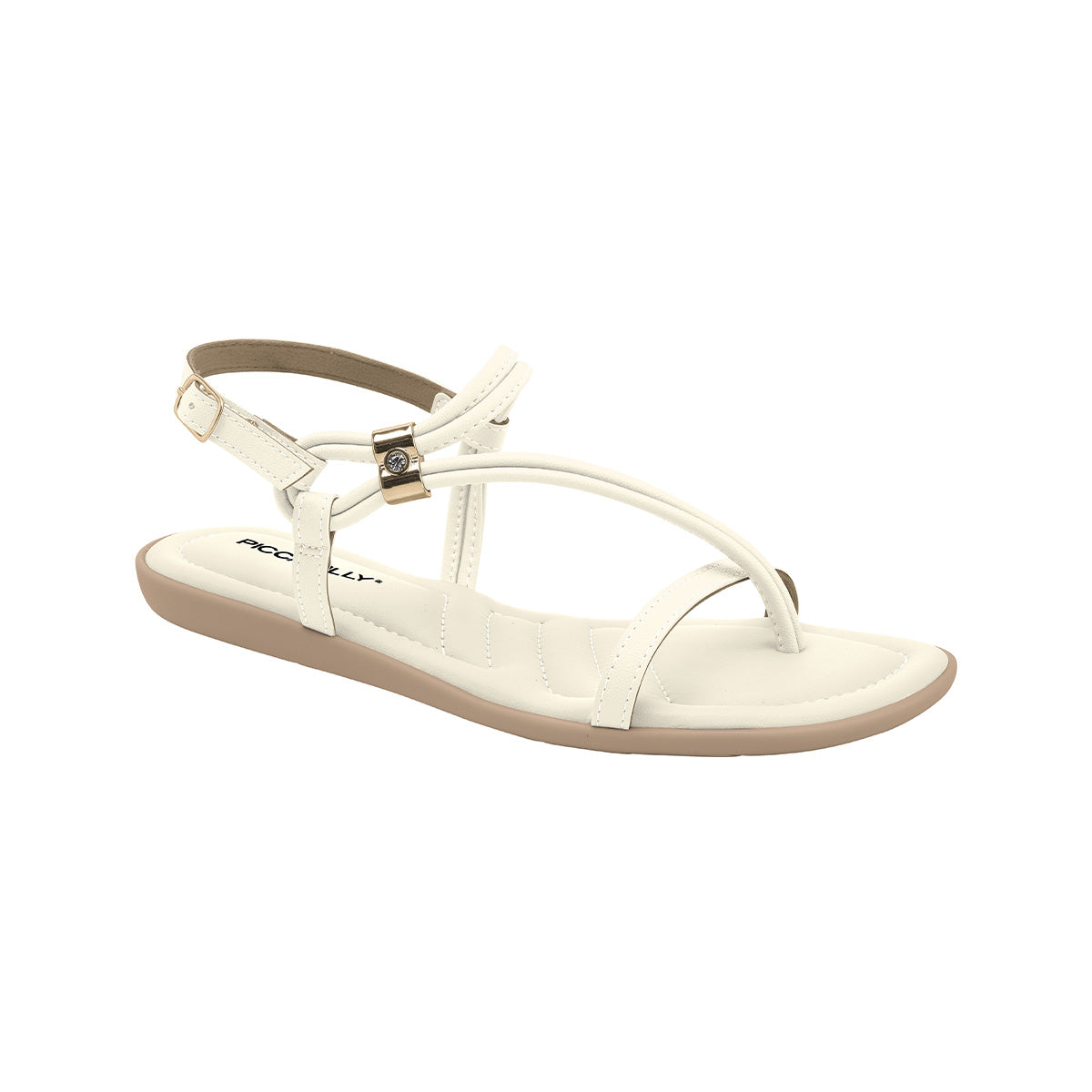 Sandalia de piso (suela baja) con tiras cruzadas - Joana