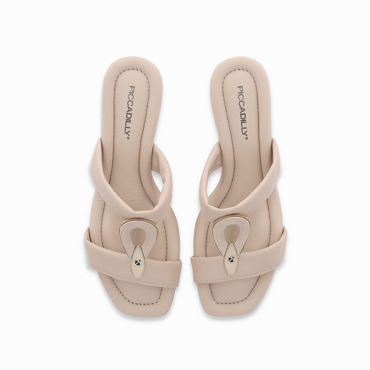 Sandalia formal dos tiras y decoración central – Lucía