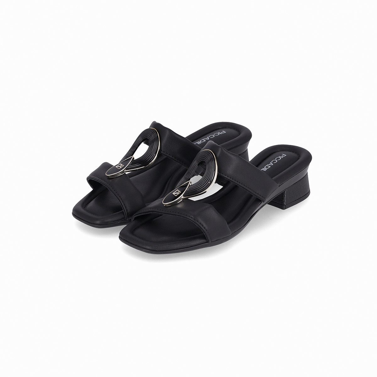 Sandalia formal dos tiras y decoración central – Lucía