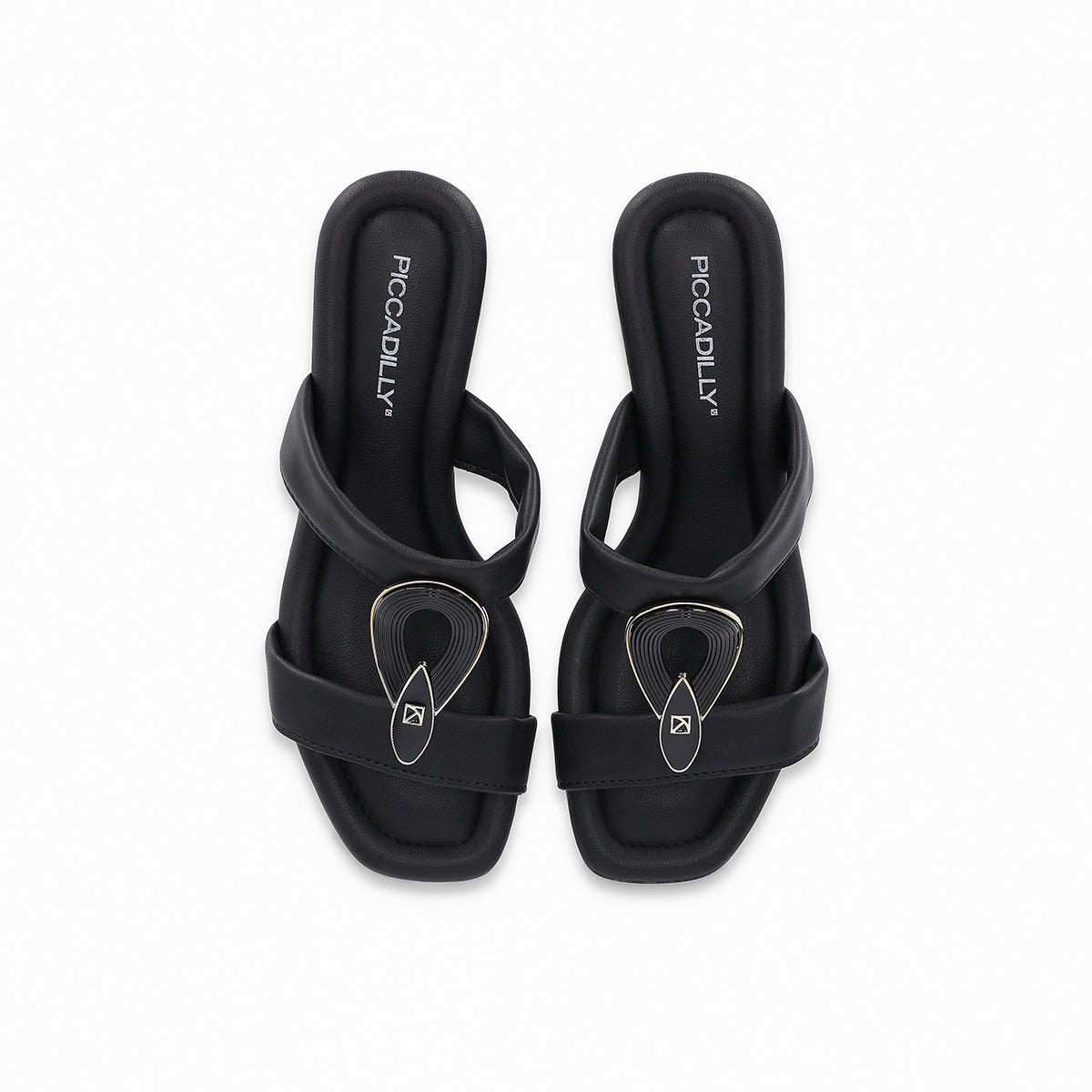 Sandalia formal dos tiras y decoración central – Lucía