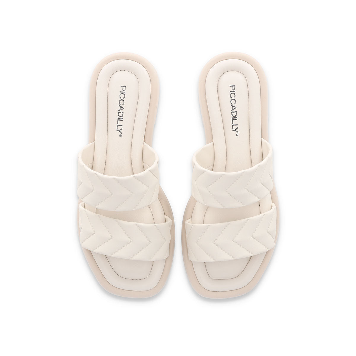 Flat dos tiras anchas con diseño en relieve – Manoele