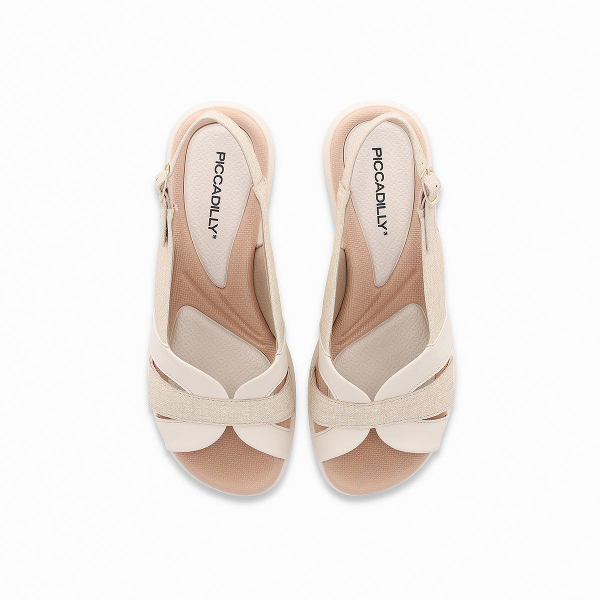 Slingback tres tiras engarzadas al centro – Cecilia