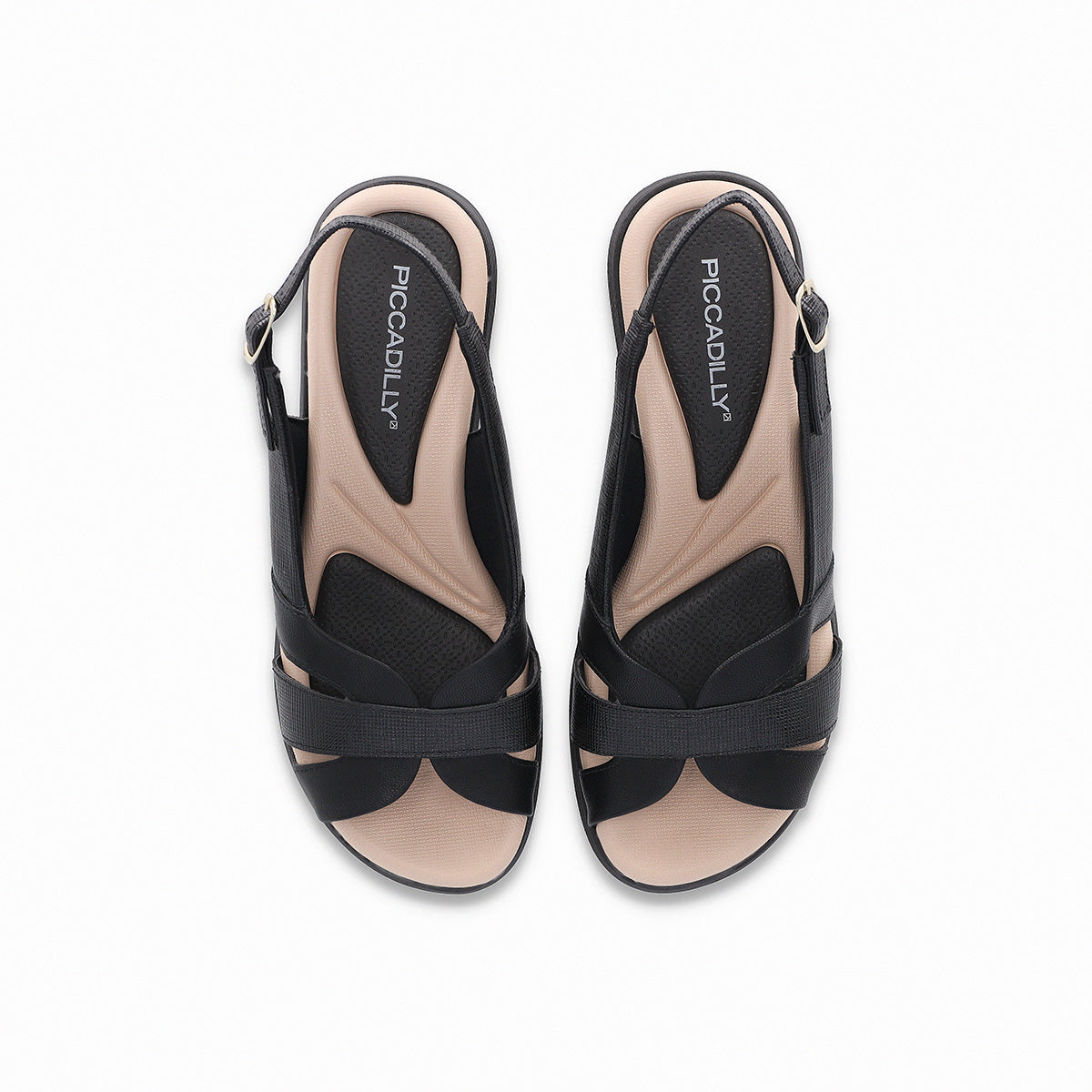 Slingback tres tiras engarzadas al centro – Cecilia