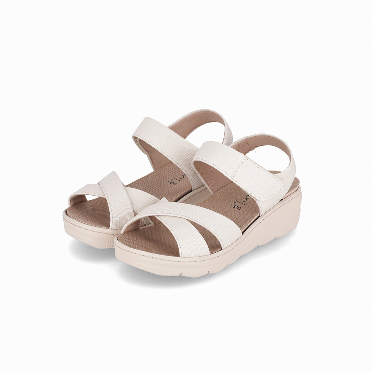 Sandalia ajustable con velcro y tiras cruzadas – SPA