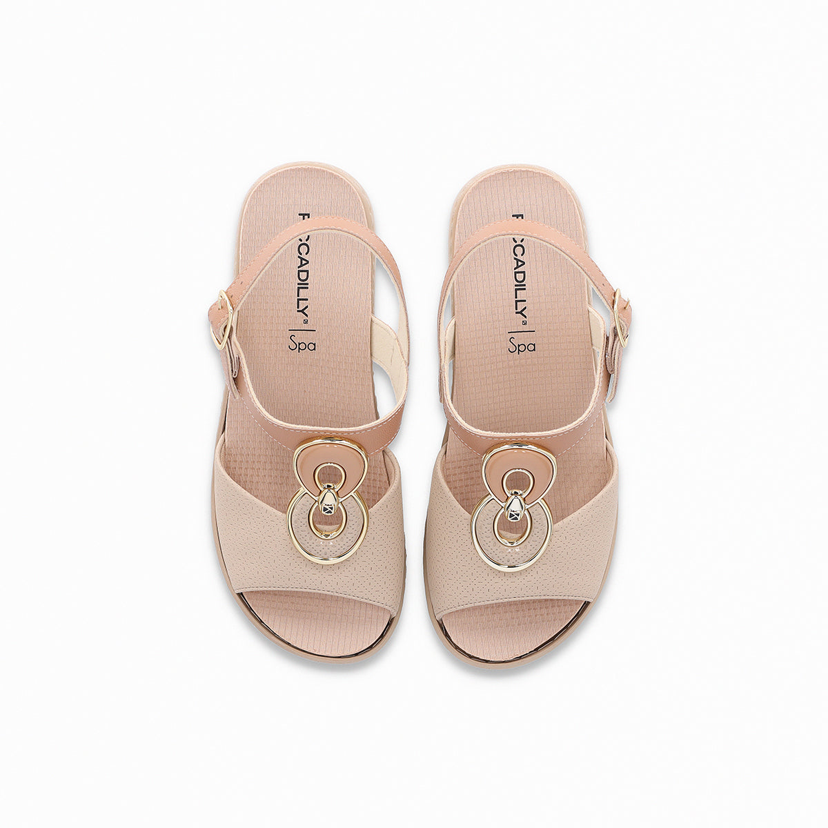 Sandalia cuña media con correa y eslabones – SPA