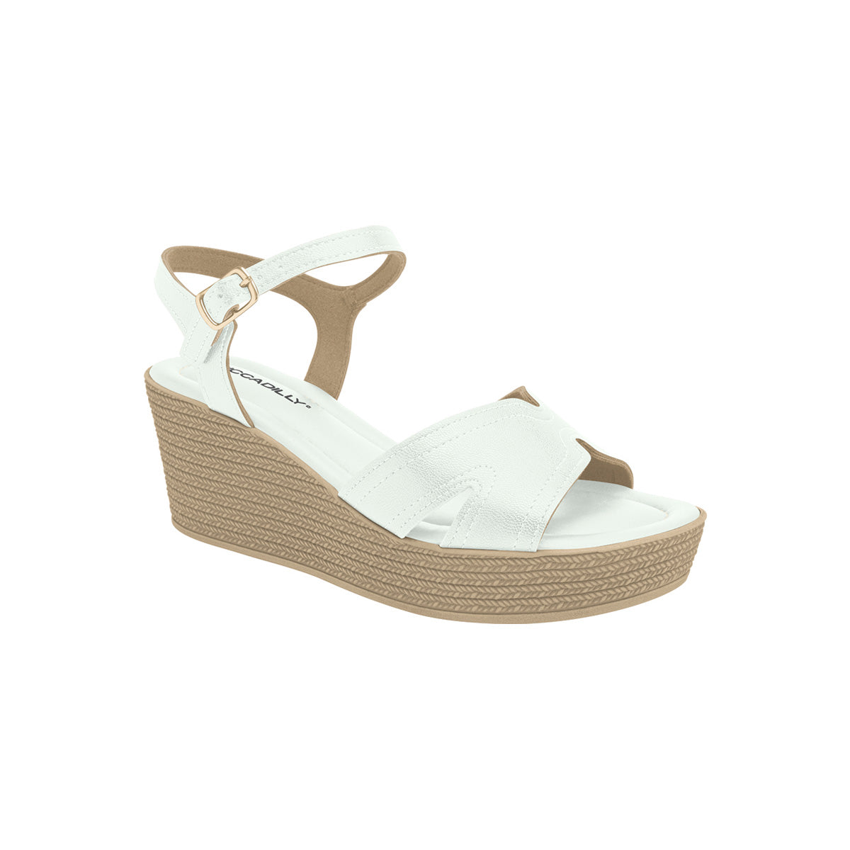 Sandalia cuña alta con correa al tobillo - Débora