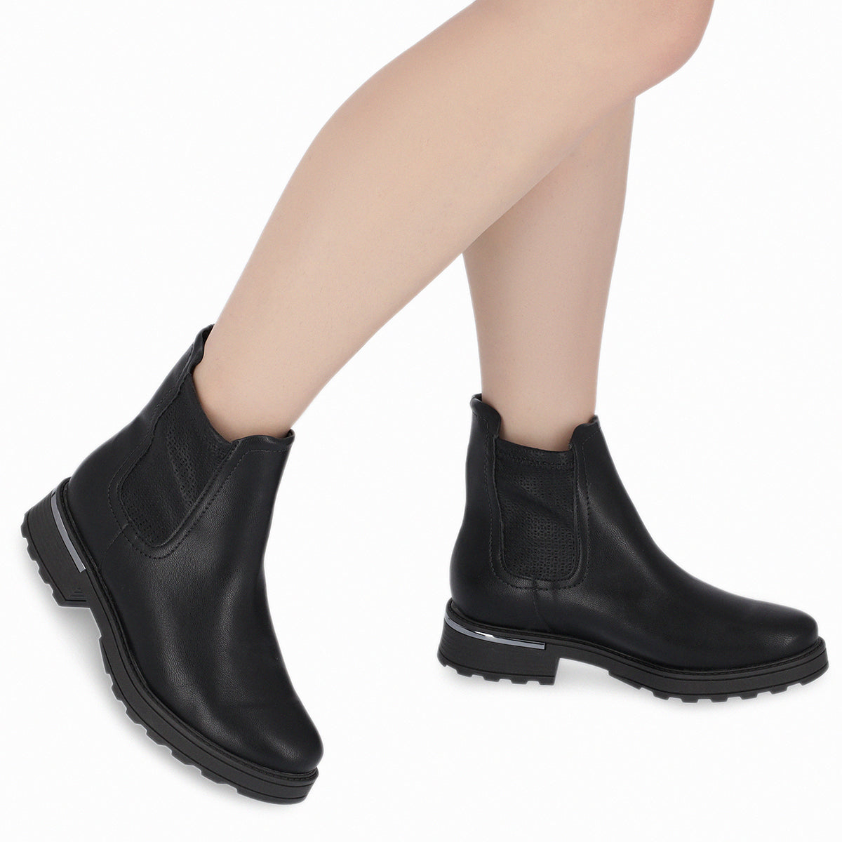 Botín Gisa al tobillo de tacón medio