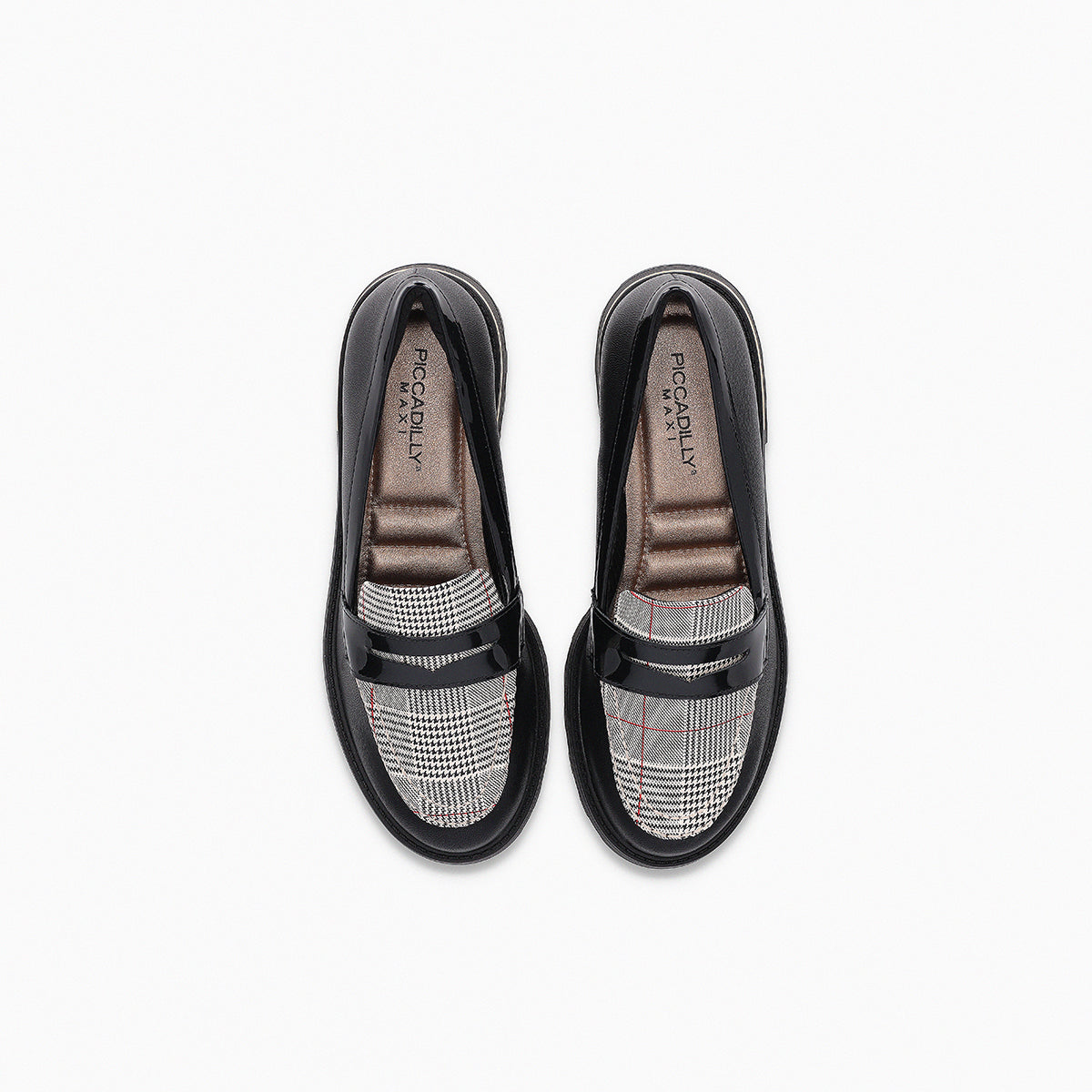 Mocasín tacón medio con detalle dorado – Gisa