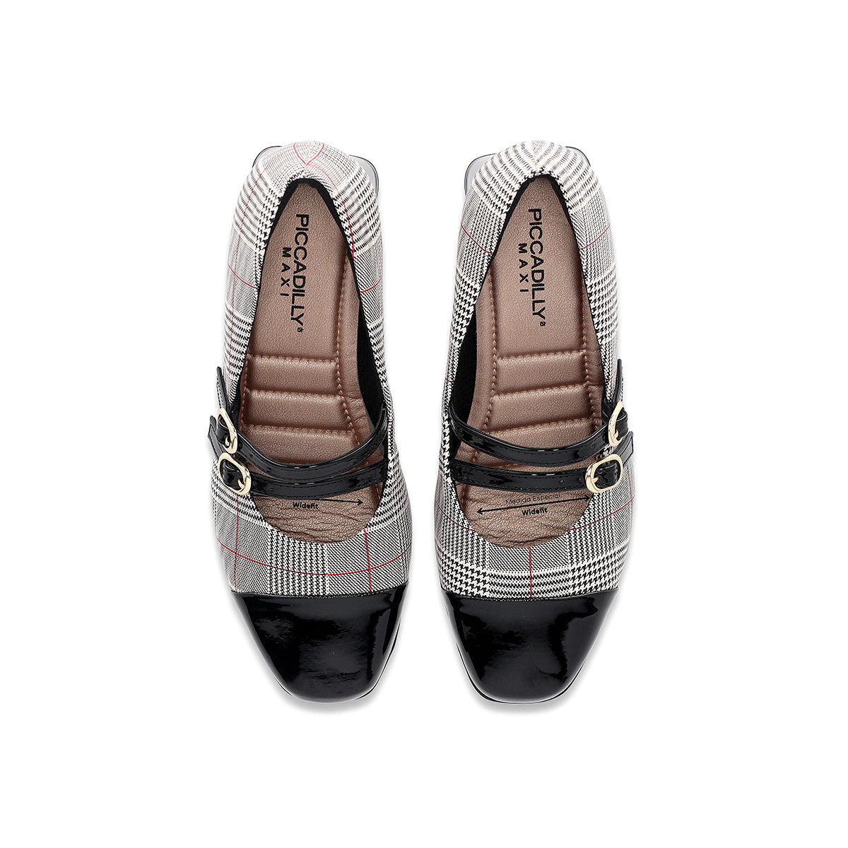 Zapatilla cap toe estilo Mary Jane tacón medio – Estela
