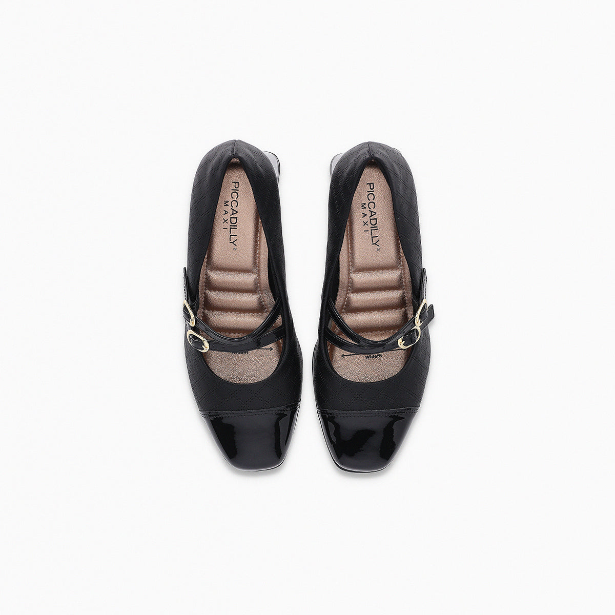 Zapatilla cap toe estilo Mary Jane tacón medio – Estela