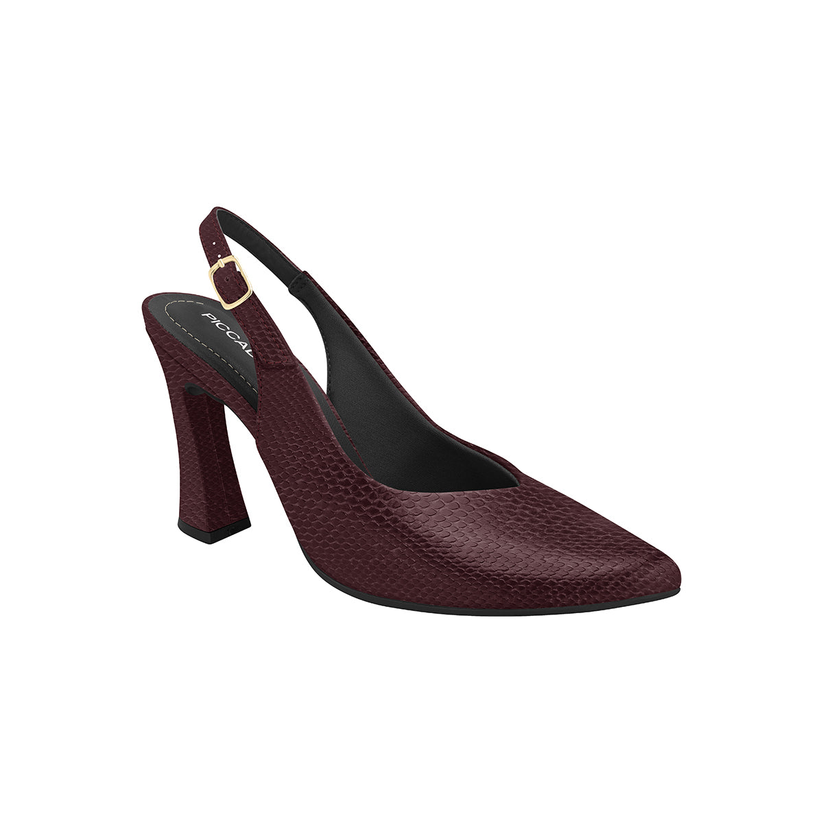 Zapatilla Stiletto semi abierta snake – Silvana
