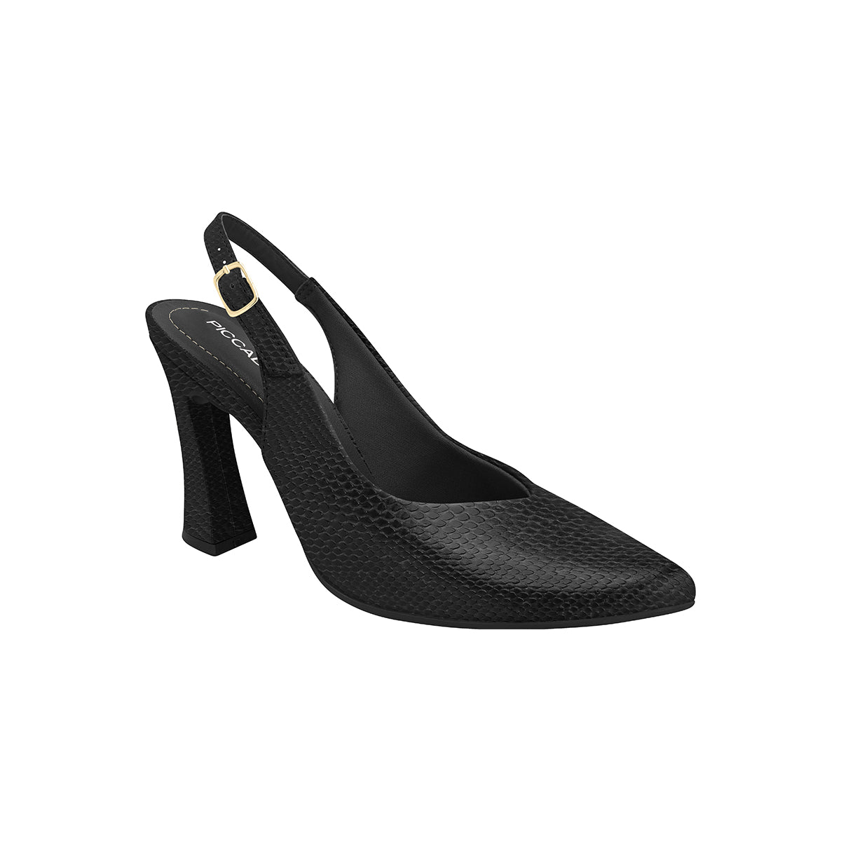 Zapatilla Stiletto semi abierta snake – Silvana