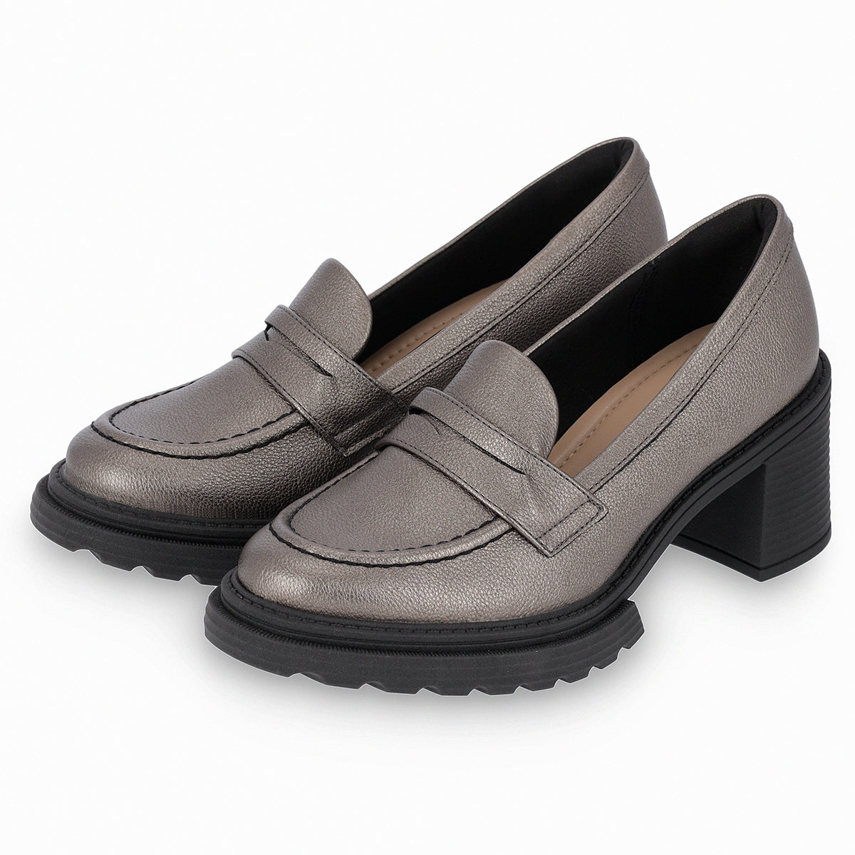 Mocasín Gisa de tacón medio