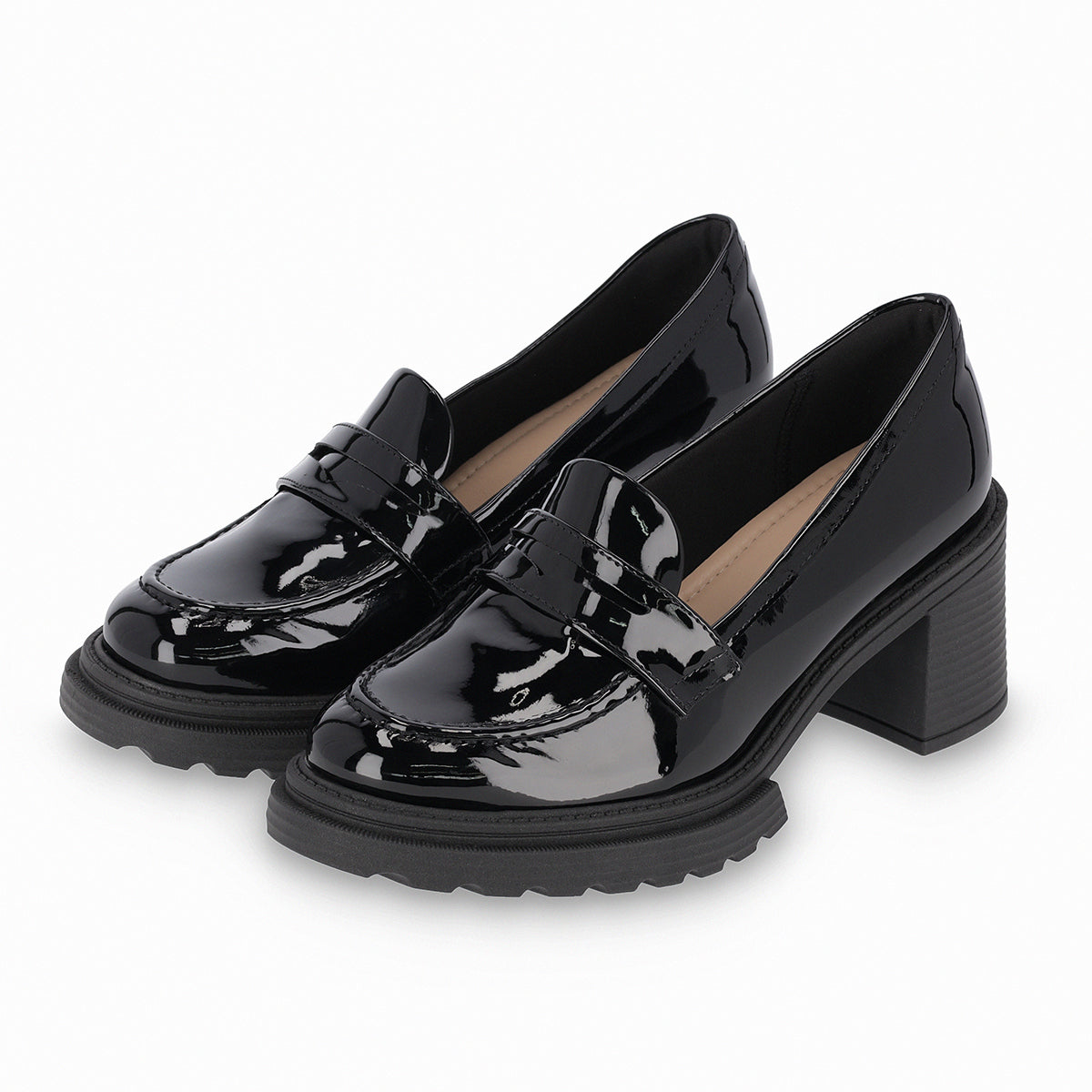 Mocasín Gisa de tacón medio