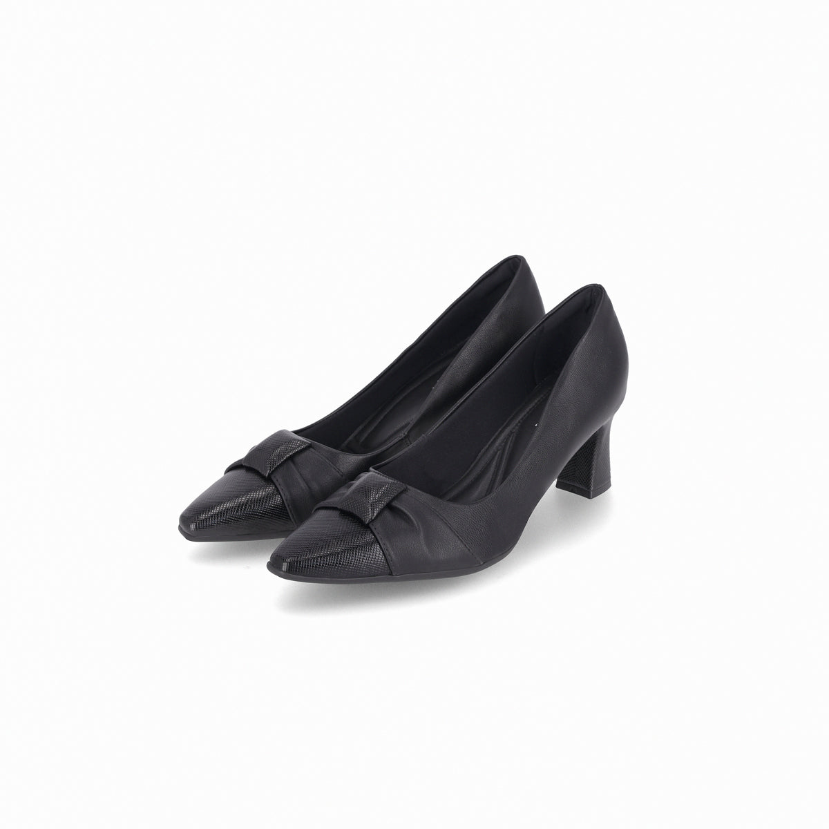 Zapatilla tacón alto con textura en punta – Irene