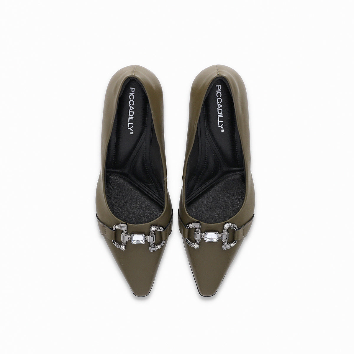 Zapatilla tacón alto con aplicación y piedras – Irene