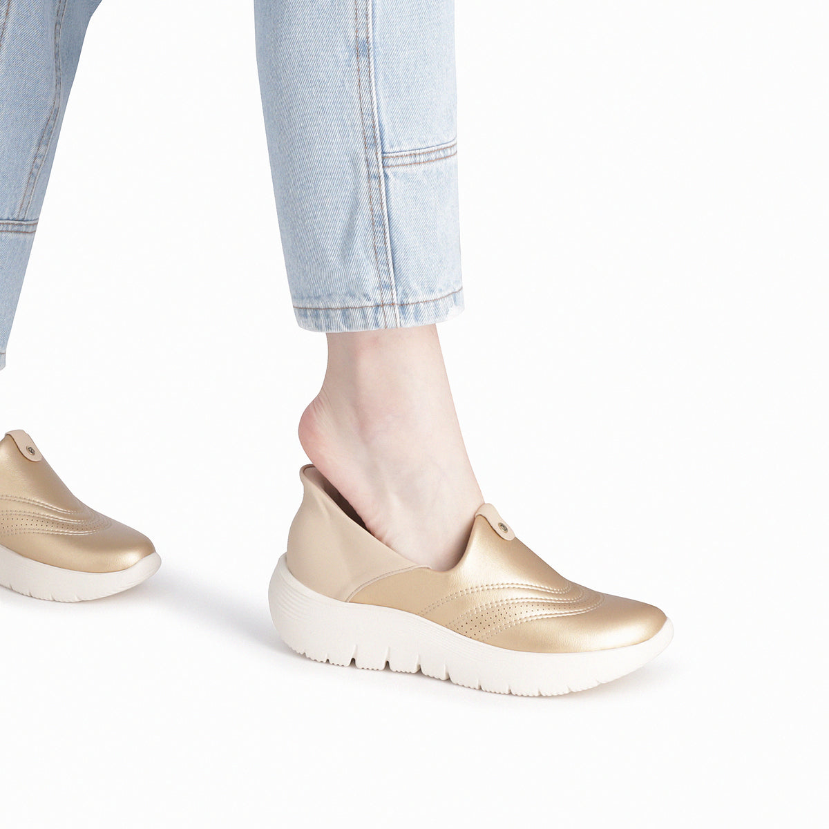 Tenis casual moderno con costuras - Slip fit