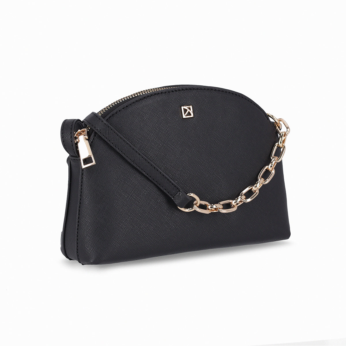 Bolsa crossbody de asa dual con cadena