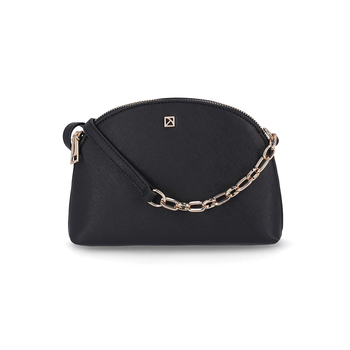 Bolsa crossbody de asa dual con cadena