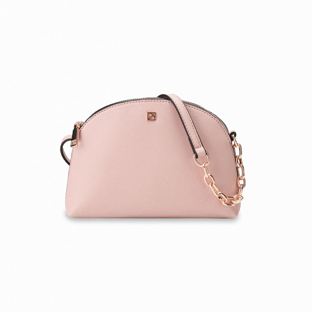 Bolsa crossbody de asa dual con cadena