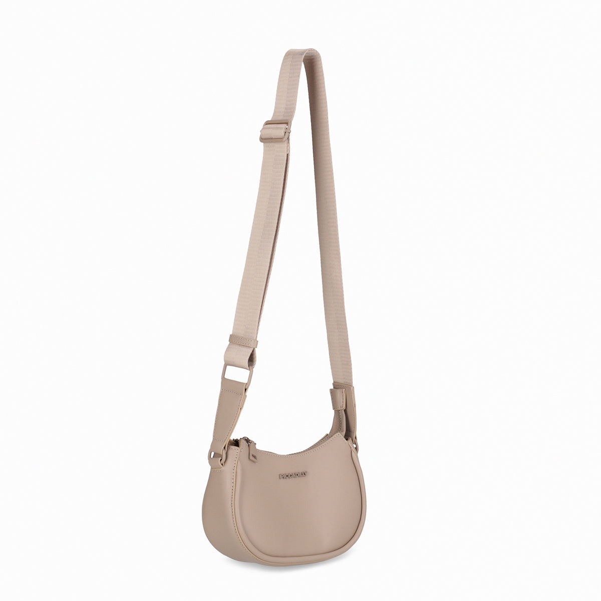 Bolsa crossbody suave con correa ancha