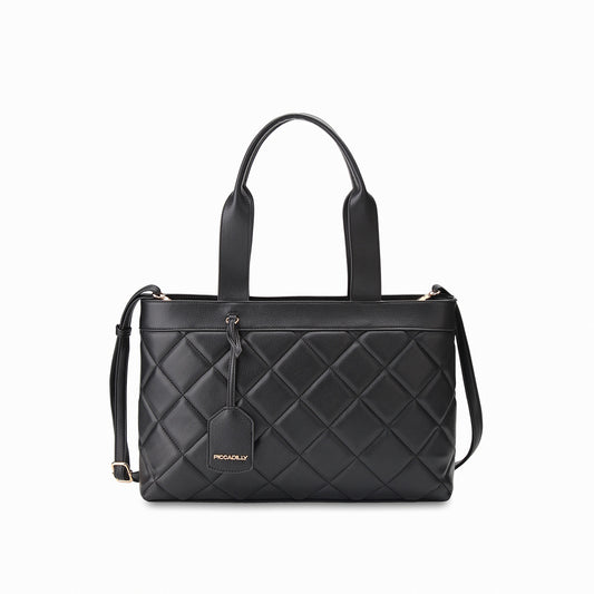 Bolsa satchel acolchada elegante