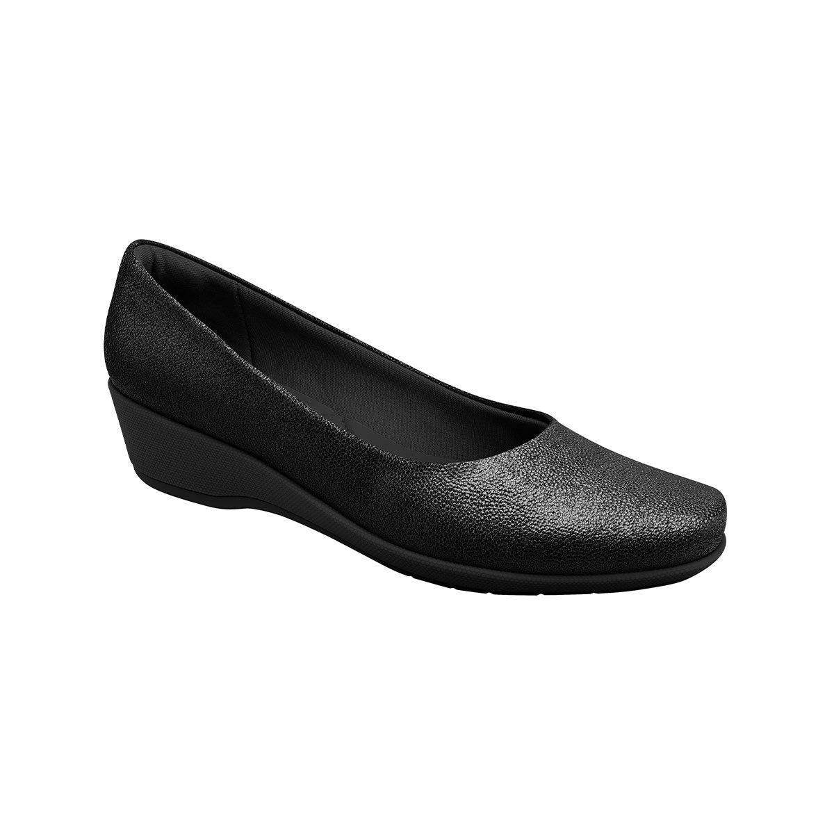 balerina basica ivone de tacon medio corrido para el diario para mujer negro