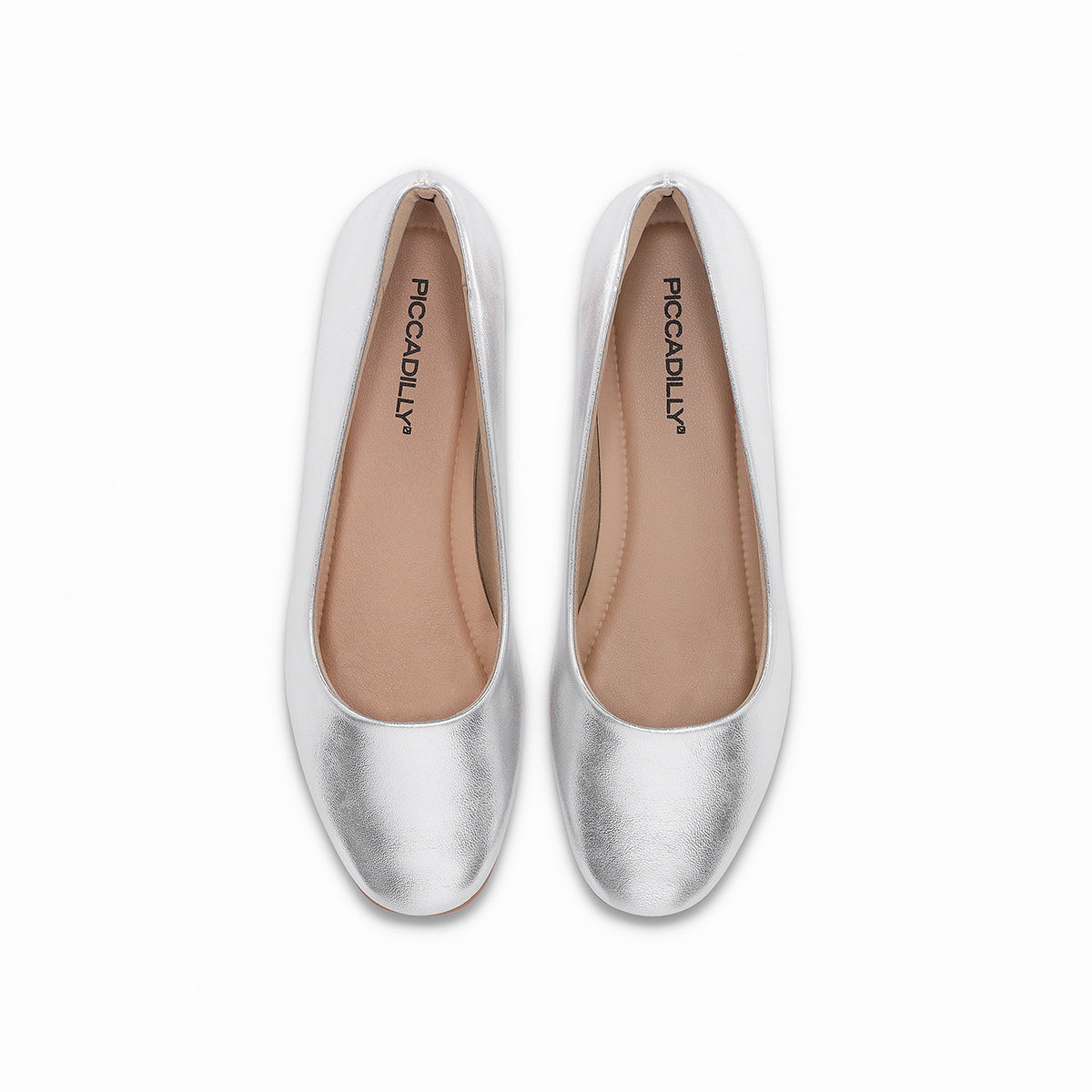 balerina basica raquel de tacon bajo para el diario para mujer plata