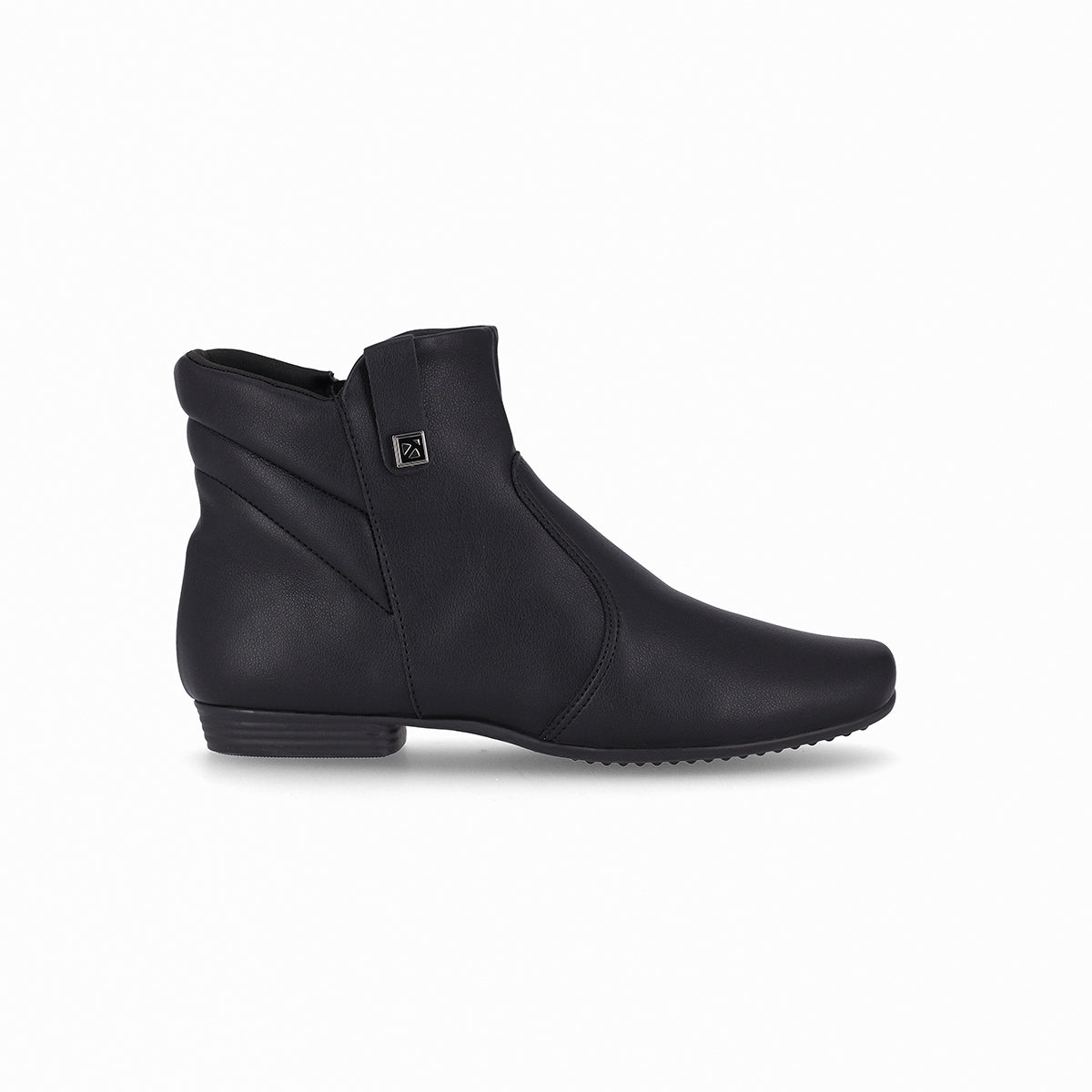 botin basico raquel al tobillo de tacon bajo para mujer negro. botines para mujer. botines al tobillo para mujer