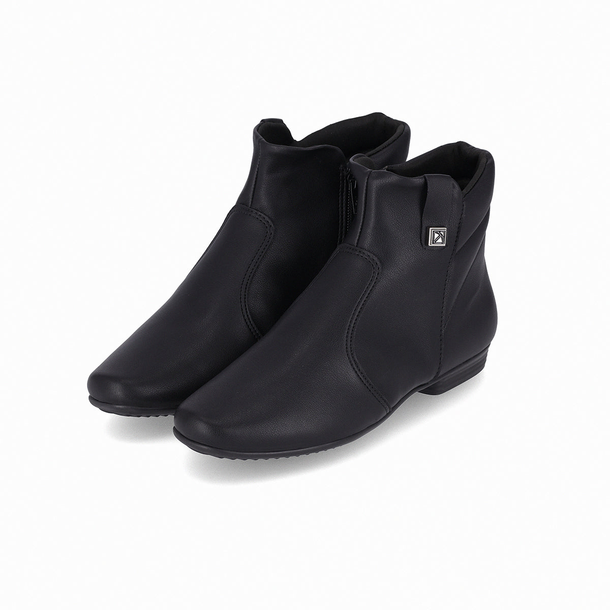 botin basico raquel al tobillo de tacon bajo para mujer negro. botines para mujer. botines al tobillo para mujer