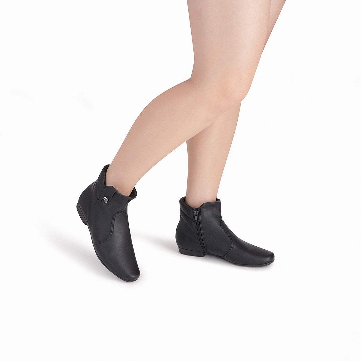 botin basico raquel al tobillo de tacon bajo para mujer negro. botines para mujer. botines al tobillo para mujer