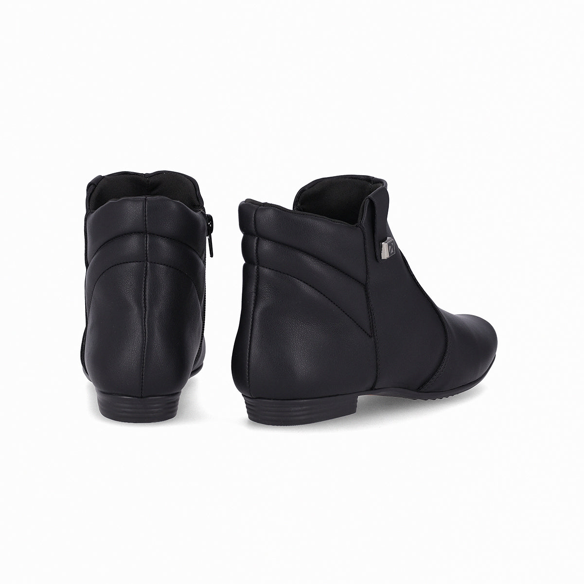 botin basico raquel al tobillo de tacon bajo para mujer negro. botines para mujer. botines al tobillo para mujer