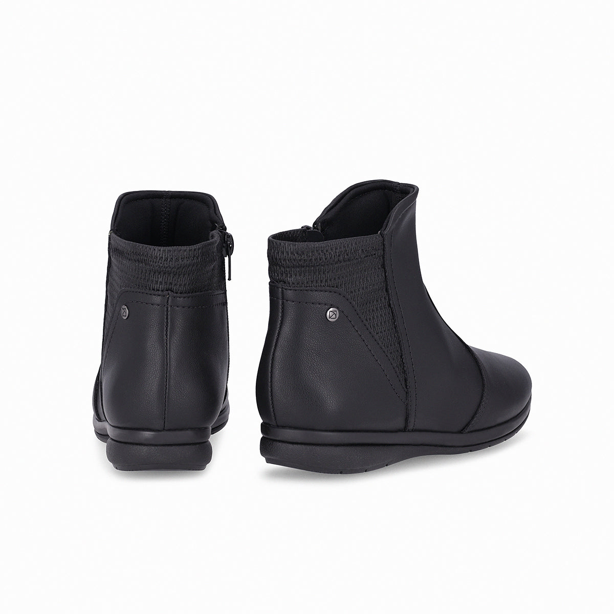 botines para mujer color negro con cierre lateral muy comodos