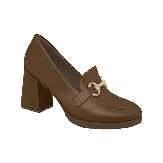 Mocasín de tacón alto grueso con hebilla Elisete